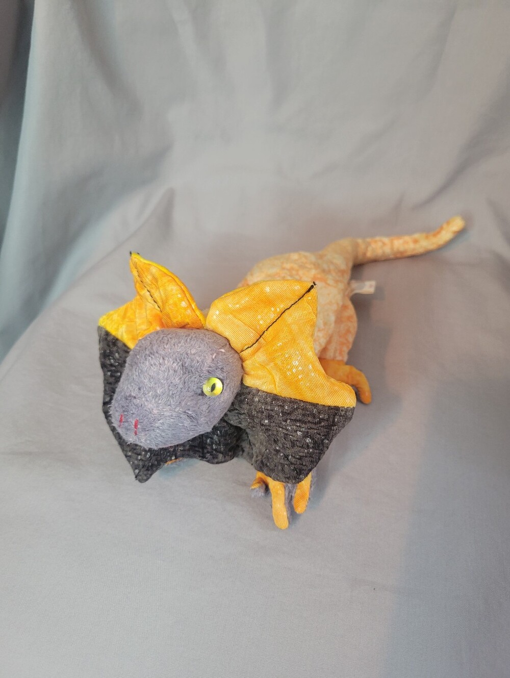 Ty Beanie Baby Orange Gray Frilled Lizard Plush